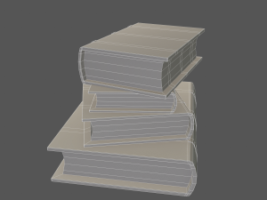 Medieval books stack Modèle 3D