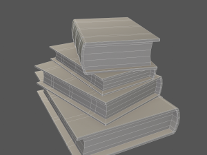 Medieval books stack Modèle 3D