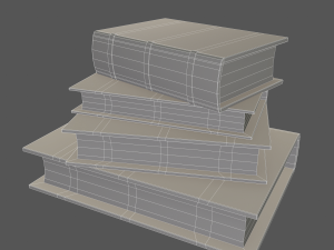 Medieval books stack Modèle 3D
