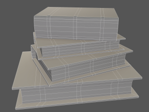Medieval books stack Modèle 3D