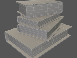 Medieval books stack Modèle 3D