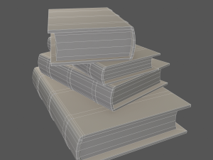 Medieval books stack Modèle 3D