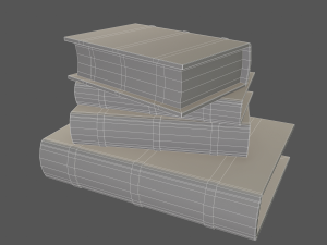 Medieval books stack Modèle 3D