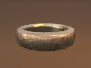 gold band ring 3D Model