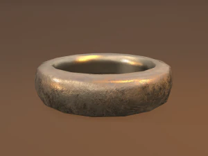 gold band ring 3D 모델