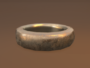 gold band ring 3D मॉडल