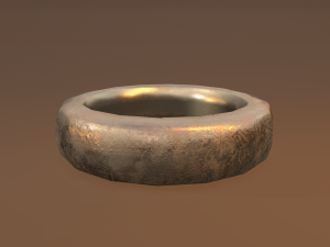 gold band ring 3D मॉडल