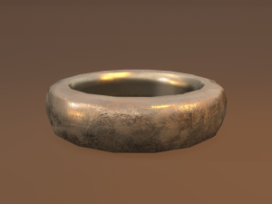 gold band ring 3D मॉडल