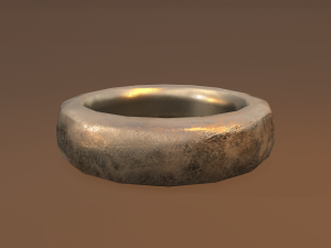 gold band ring 3D मॉडल
