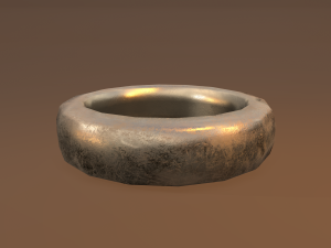 gold band ring 3D मॉडल