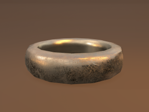 gold band ring 3D मॉडल
