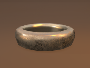 gold band ring 3D मॉडल