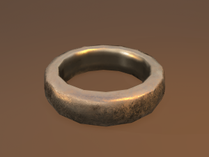 gold band ring 3D मॉडल