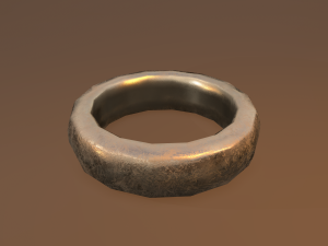 gold band ring 3D मॉडल