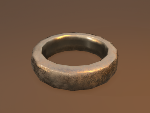gold band ring 3D मॉडल