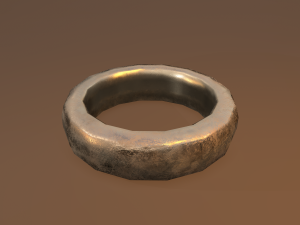 gold band ring 3D मॉडल