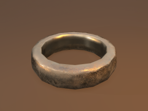 gold band ring 3D मॉडल
