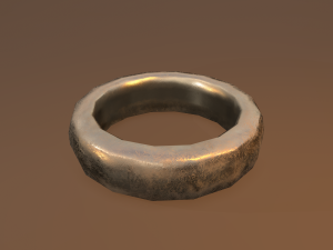 gold band ring 3D मॉडल