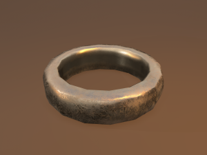 gold band ring 3D मॉडल