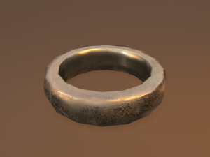 gold band ring 3D मॉडल