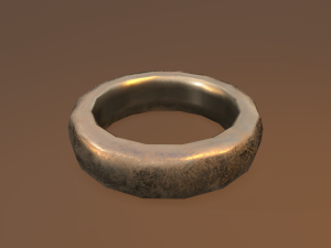 gold band ring 3D मॉडल