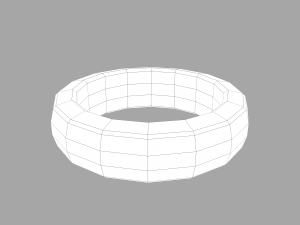 gold band ring 3D मॉडल