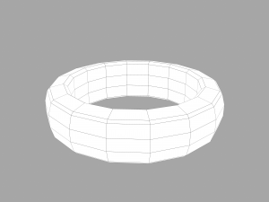 gold band ring 3D मॉडल
