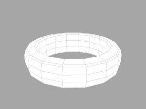 gold band ring 3D मॉडल