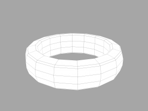 gold band ring 3D मॉडल
