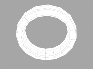 gold band ring 3D मॉडल