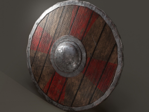 Wooden shield 3D Model