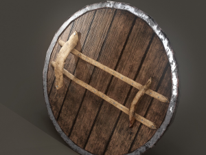 Wooden shield 3D Model
