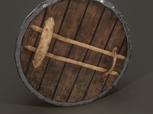 Wooden shield 3D Model