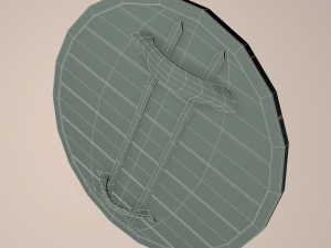 Wooden shield 3D Model