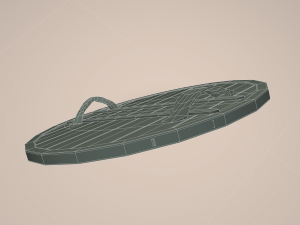 Wooden shield 3D Model