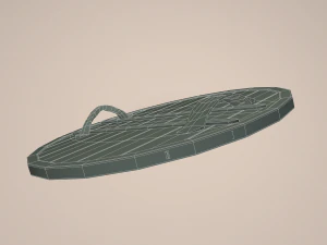 Wooden shield 3D Model