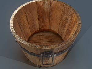 Wooden bucket 3D Model