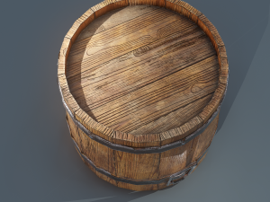 Wooden bucket 3D Model
