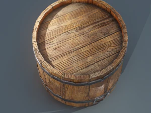 Wooden bucket 3D Model