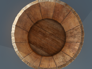 Wooden bucket 3D Model