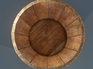 Wooden bucket 3D Model