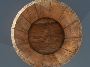 Wooden bucket 3D Model