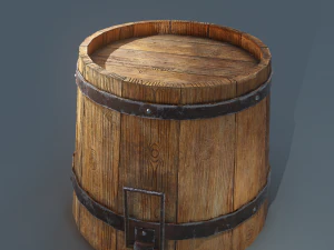 Wooden bucket 3D Model
