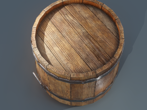 Wooden bucket 3D Model