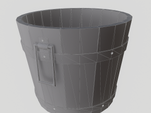 Wooden bucket 3D Model