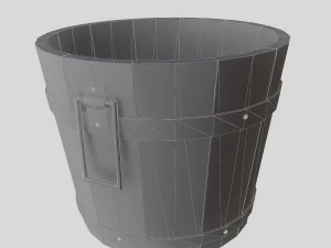 Wooden bucket 3D Model