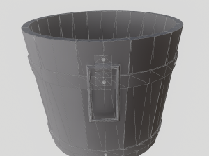 Wooden bucket 3D Model
