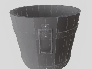 Wooden bucket 3D Model