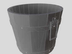 Wooden bucket 3D Model