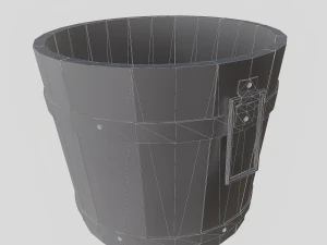 Wooden bucket 3D Model